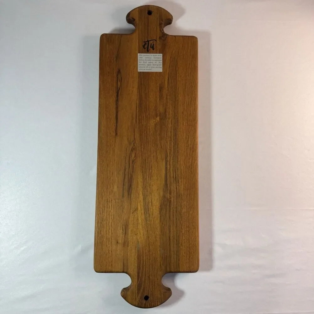 ETU Home Wood Rectangle Charcuterie Cheese Serving Board